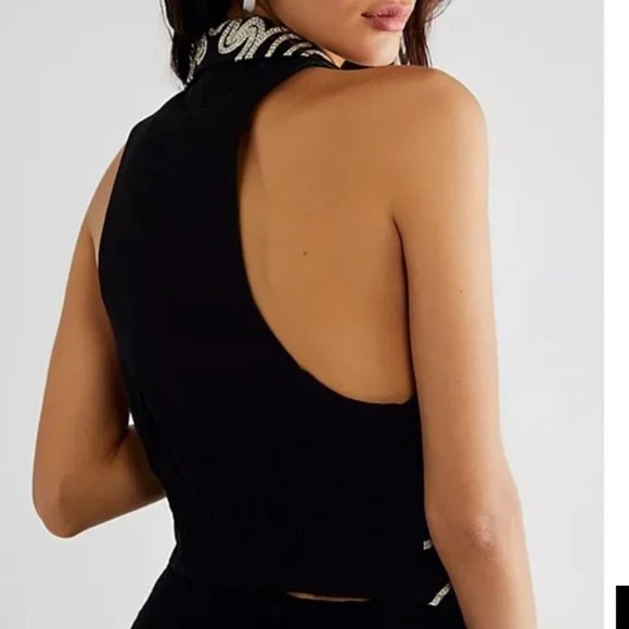 Free People Black and White Vest - Picture 3 of 7